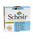 Schesir Cat Can Broth-Wet Food Tuna With Mullet