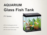 Aquarium Fish Tank 24L, LED Light and Top Filter Silent Pump Complete Set For Shrimp, Small Fishes